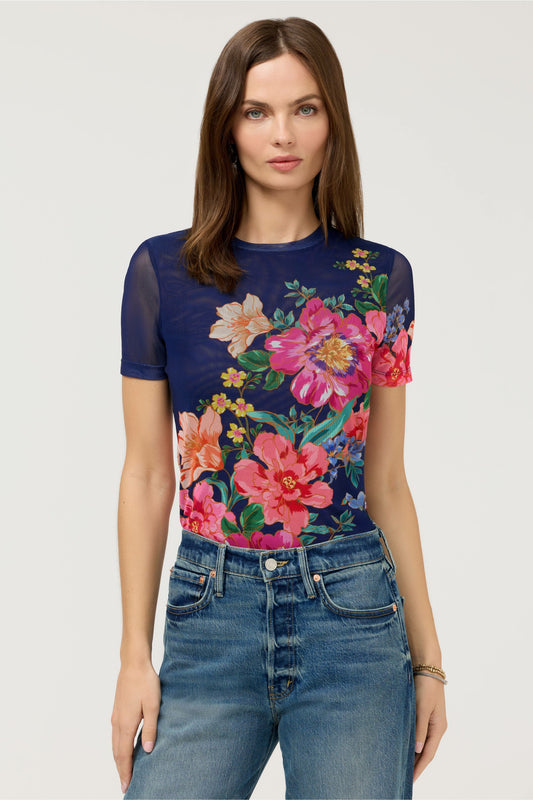 ELEANOR SHORT SLEEVE MESH TEE