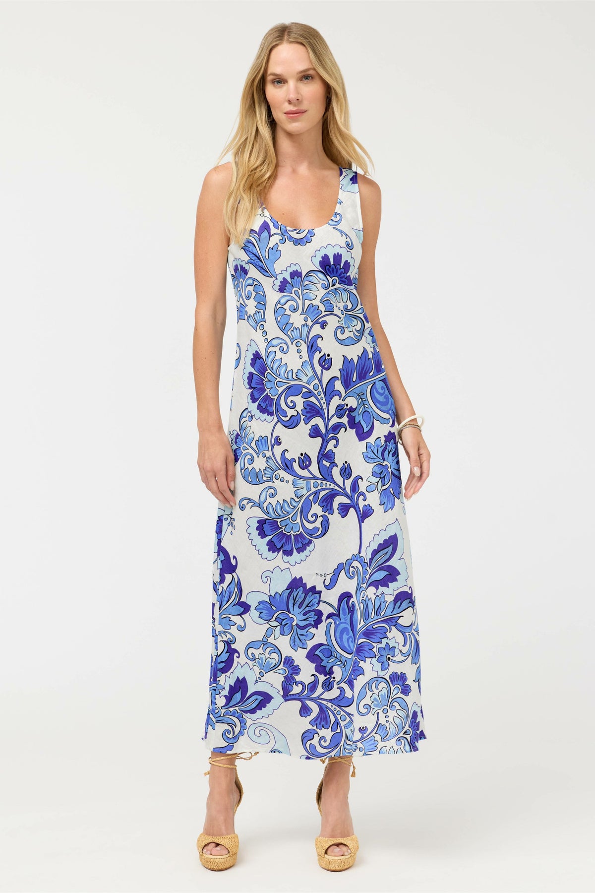 LINEN BIAS TANK DRESS