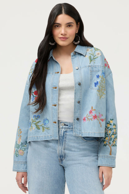 BEATRIX CROPPED DENIM JACKET
