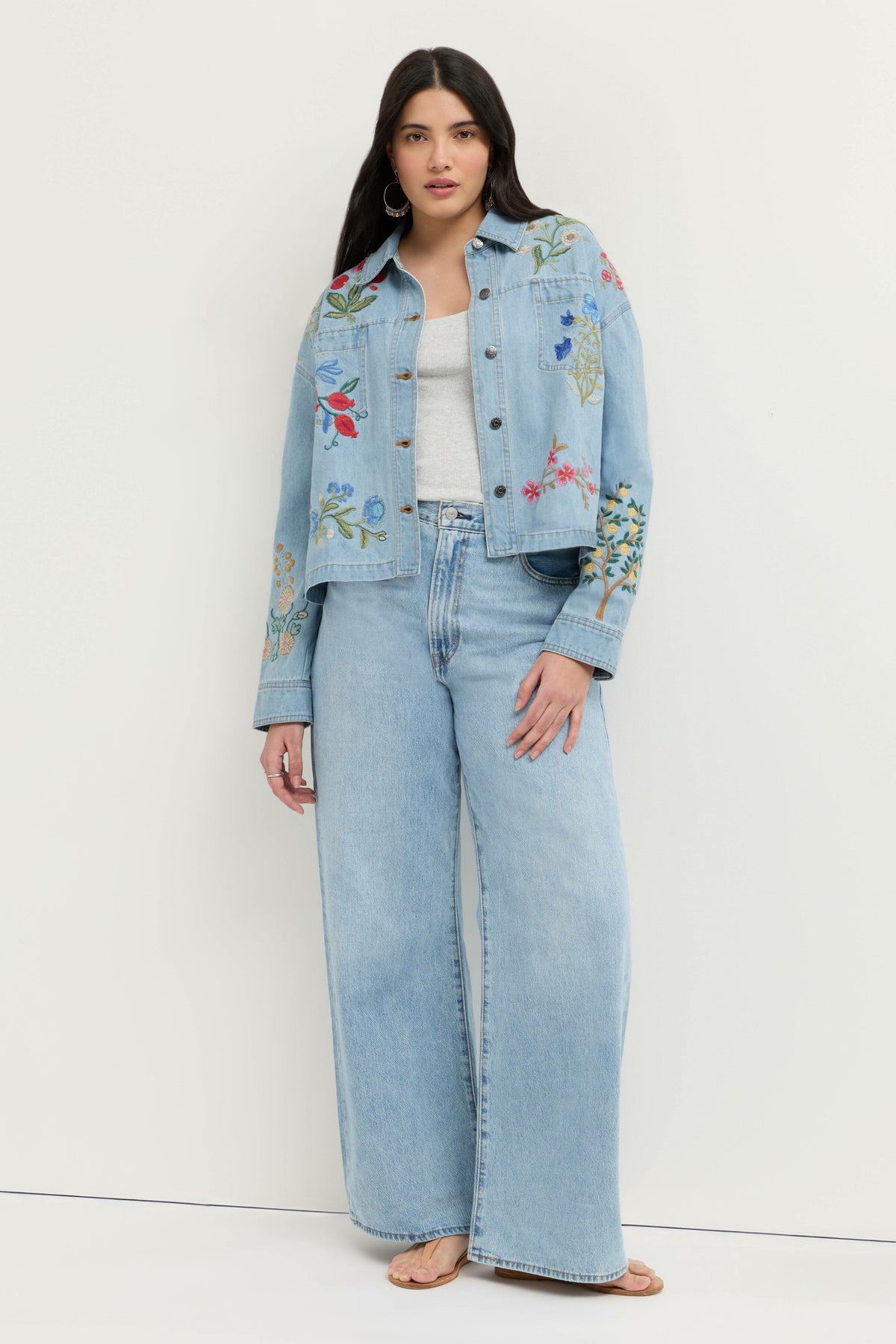 BEATRIX CROPPED DENIM JACKET