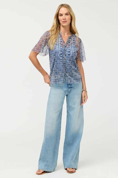 LEANDRA MESH BLOUSE