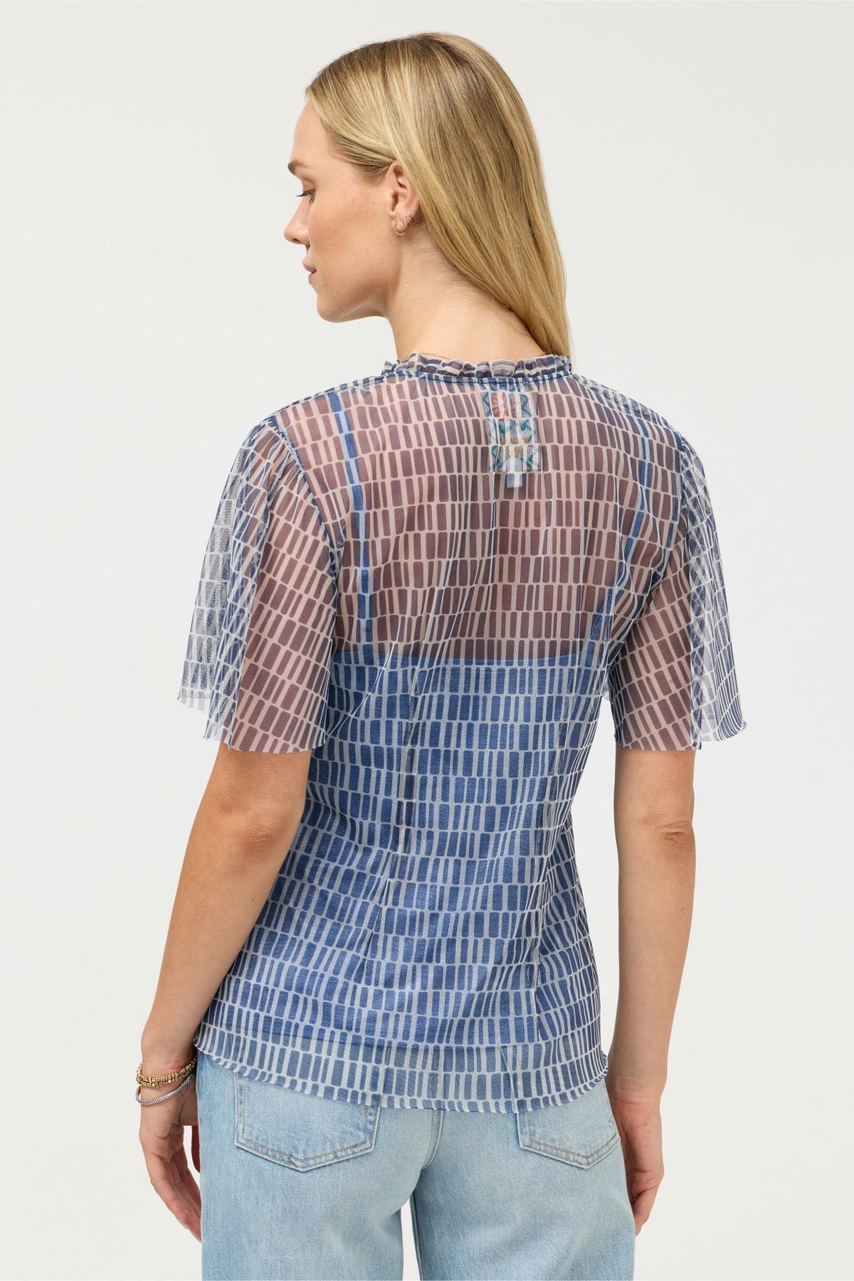 LEANDRA MESH BLOUSE