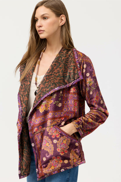 JOAN WRAP BINDED SHERPA JACKET