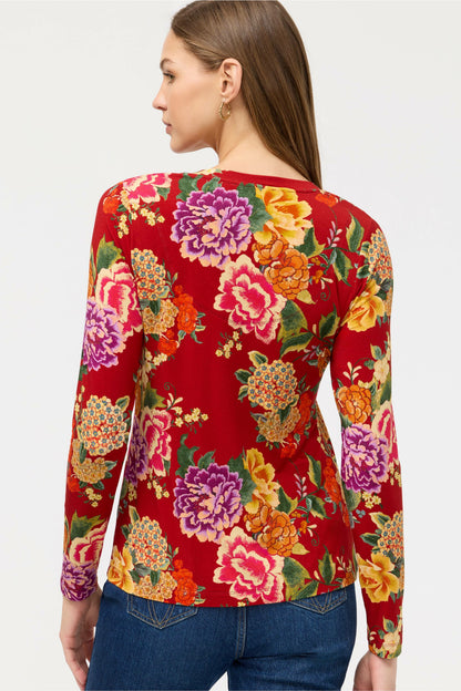 THE JANIE FAVORITE LONG SLEEVE V-NECK FITTED TEE