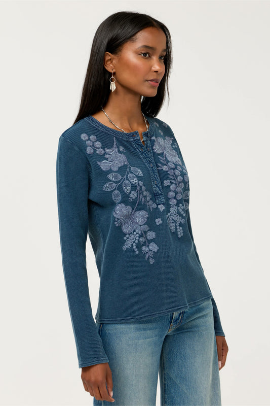 MIXED MEDIA HENLEY THERMAL
