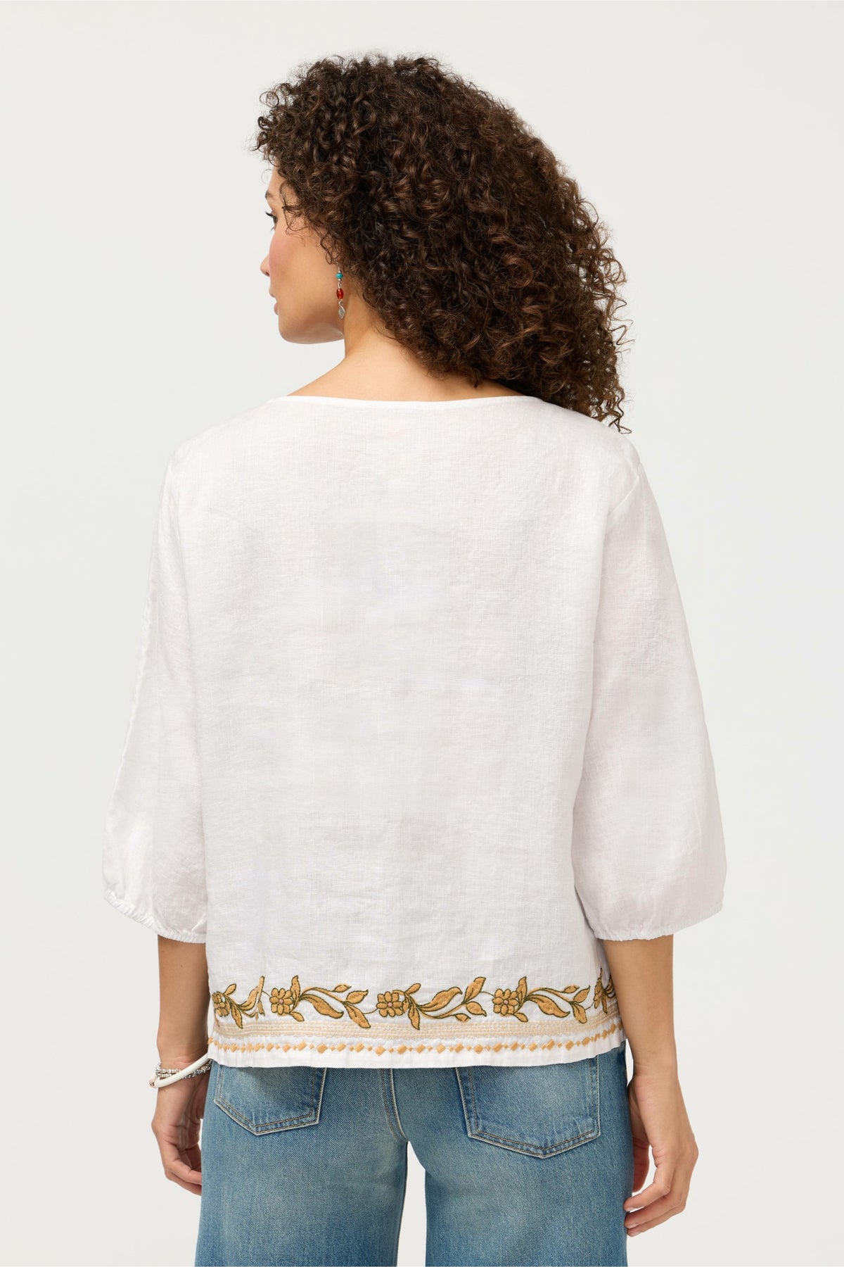 LINEN BOATNECK BLOUSE