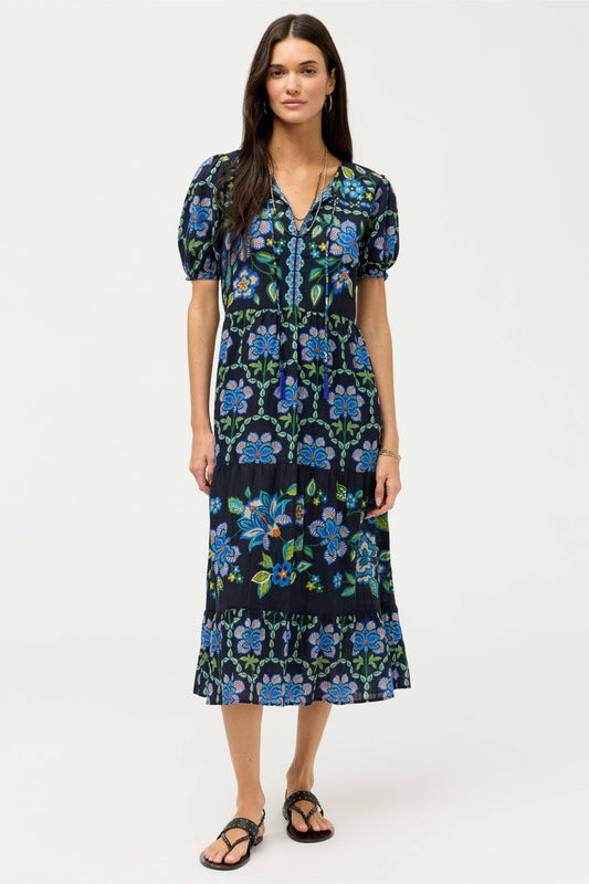 SHORT SLEEVE TIERED DRESS