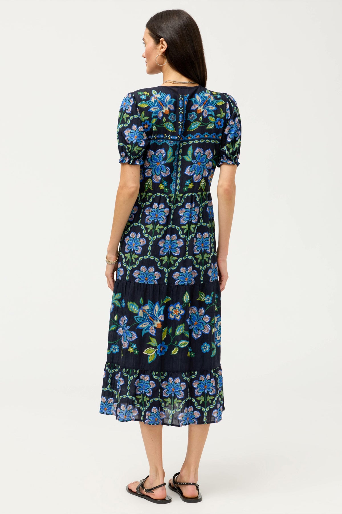 SHORT SLEEVE TIERED DRESS