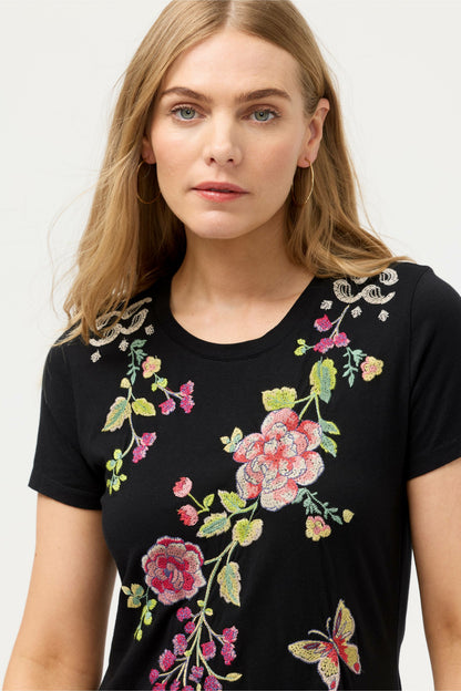 ELBOW SLEEVE RUFFLE DRESS