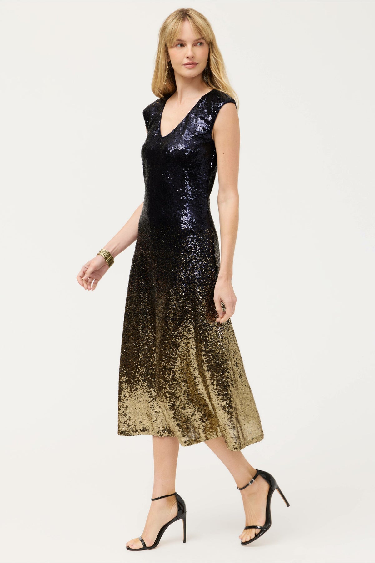 SELYA SEQUIN MIDI DRESS
