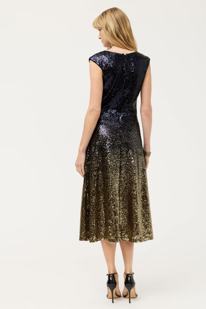 SELYA SEQUIN MIDI DRESS