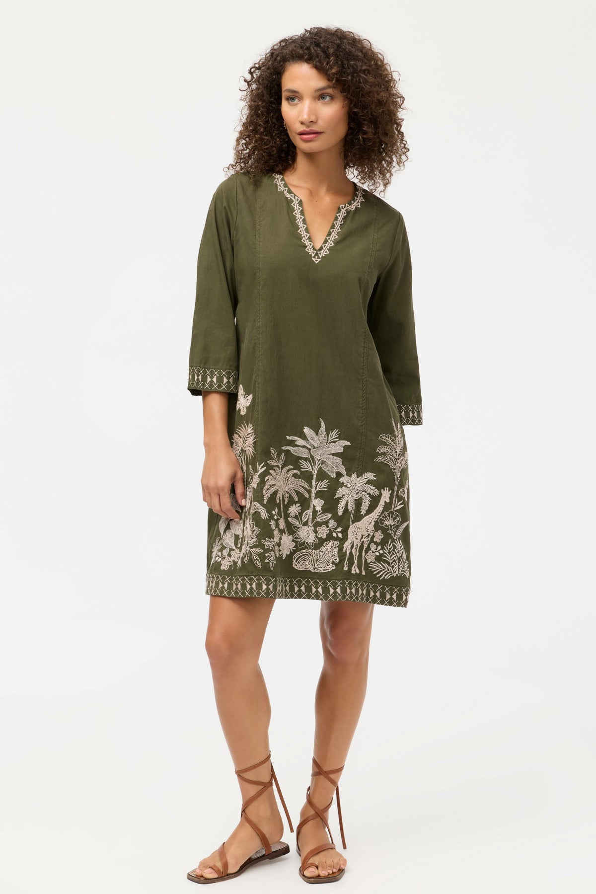 RILEY SEAMED SWING DRESS