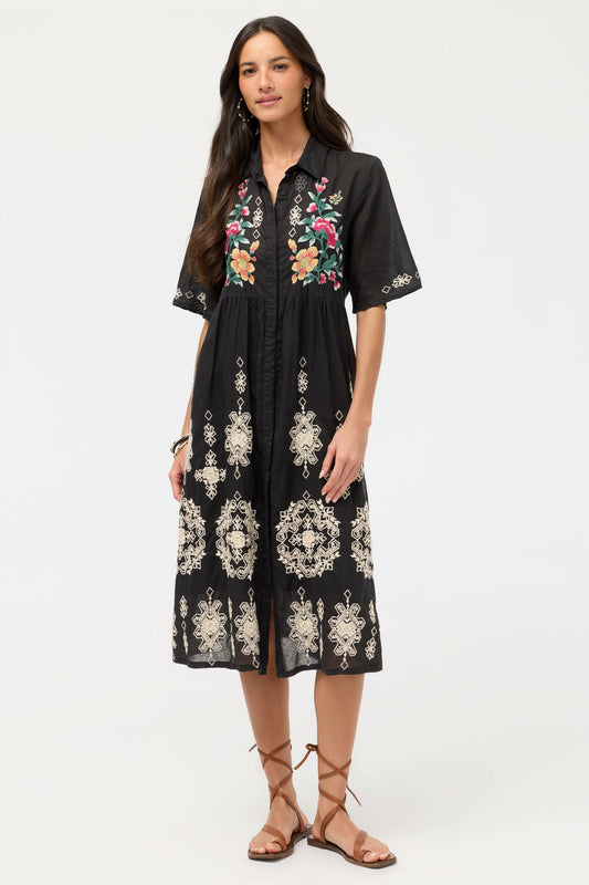 FLUTTER SLEEVE SHIRT DRESS