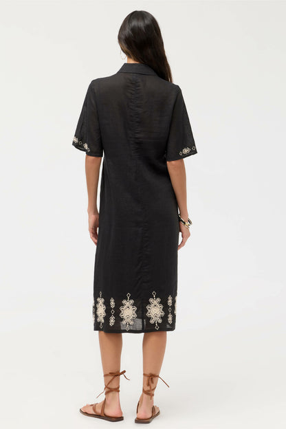 FLUTTER SLEEVE SHIRT DRESS
