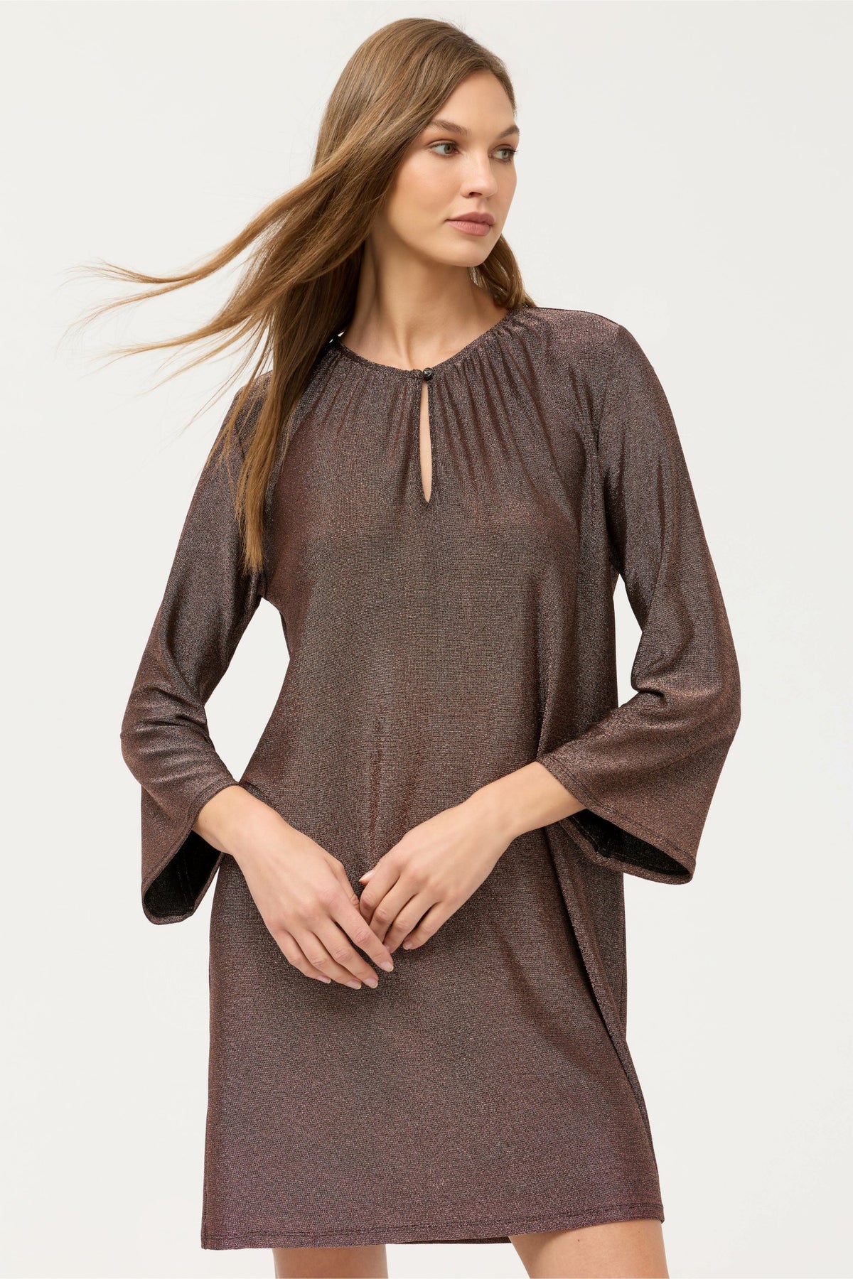 MILAGROS WIDE SLEEVE MINI DRESS