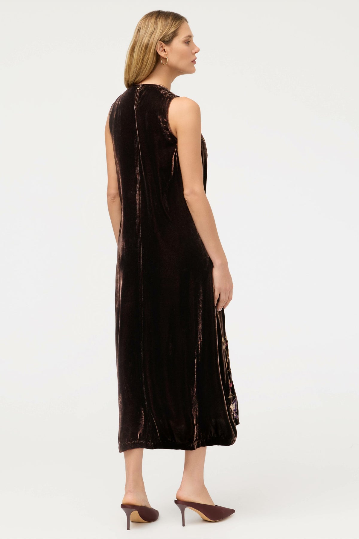 VELVET V-NECK TANK DRESS