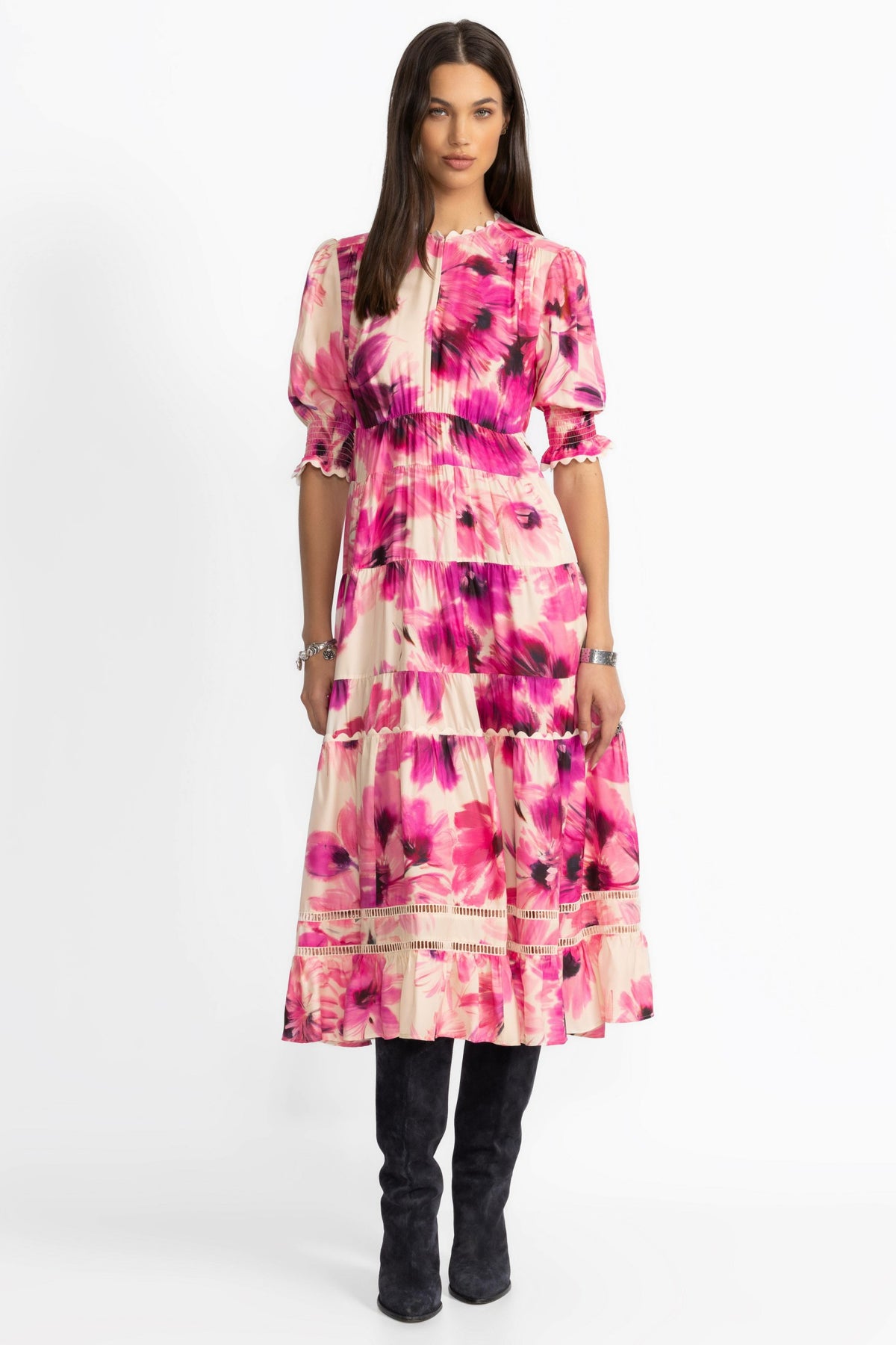 DAPHNE TEA LENGTH DRESS