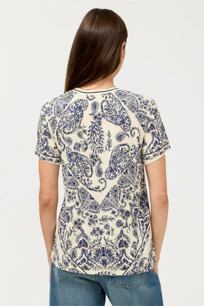 The Janie Favorite Short Sleeve V-Neck Swing Tee