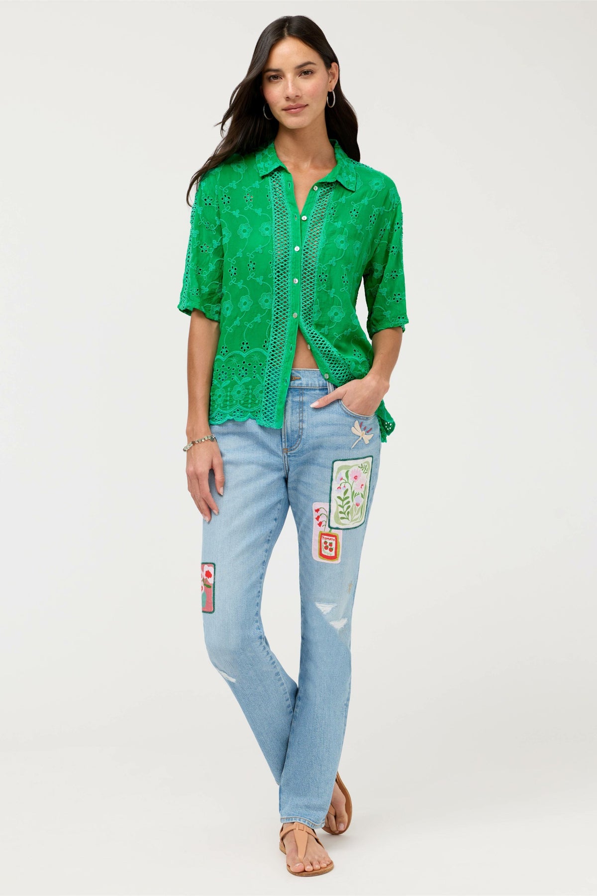 DEENA BUTTON DOWN TOP