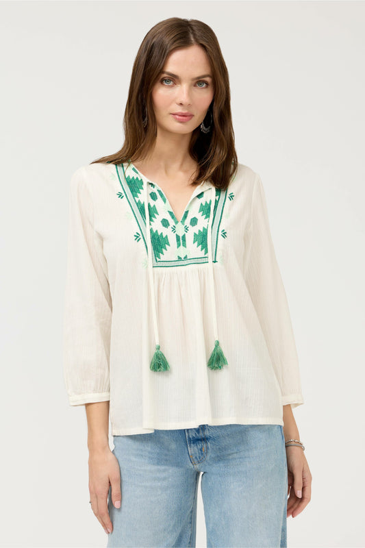 3/4 SLEEVE PRAIRIE BLOUSE