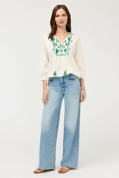 3/4 SLEEVE PRAIRIE BLOUSE