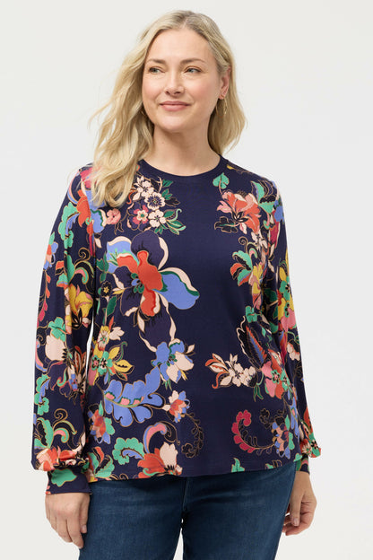 THE JANIE FAVORITE PUFF SLEEVE MOCK NECK