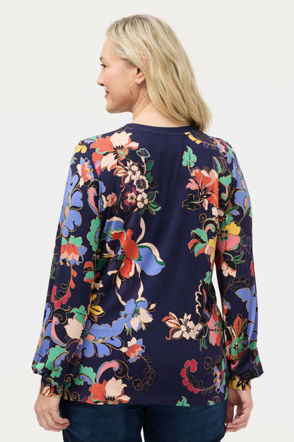 THE JANIE FAVORITE PUFF SLEEVE MOCK NECK