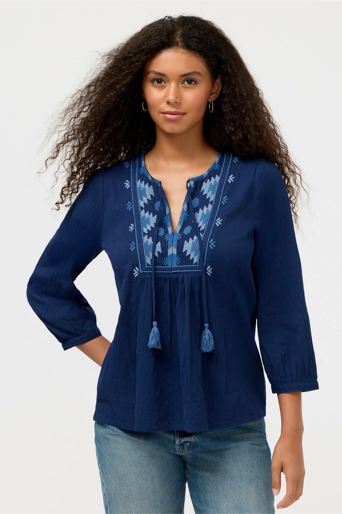 3/4 SLEEVE PRAIRIE BLOUSE