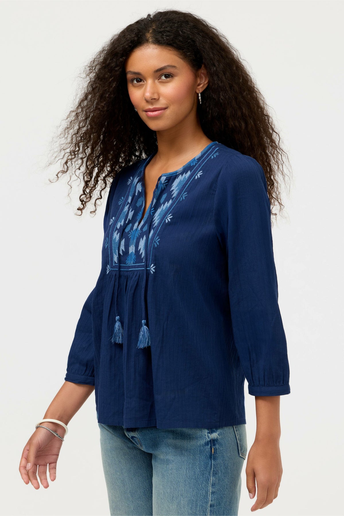3/4 SLEEVE PRAIRIE BLOUSE