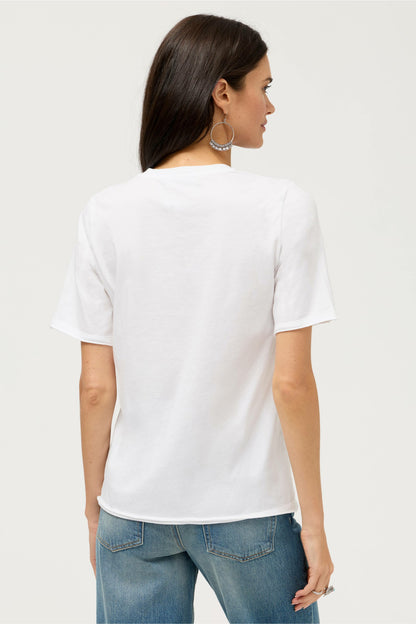 RAW HEM V-NECK TEE