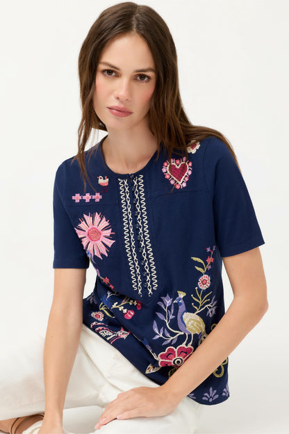 SHORT SLEEVE SEAMED TEE