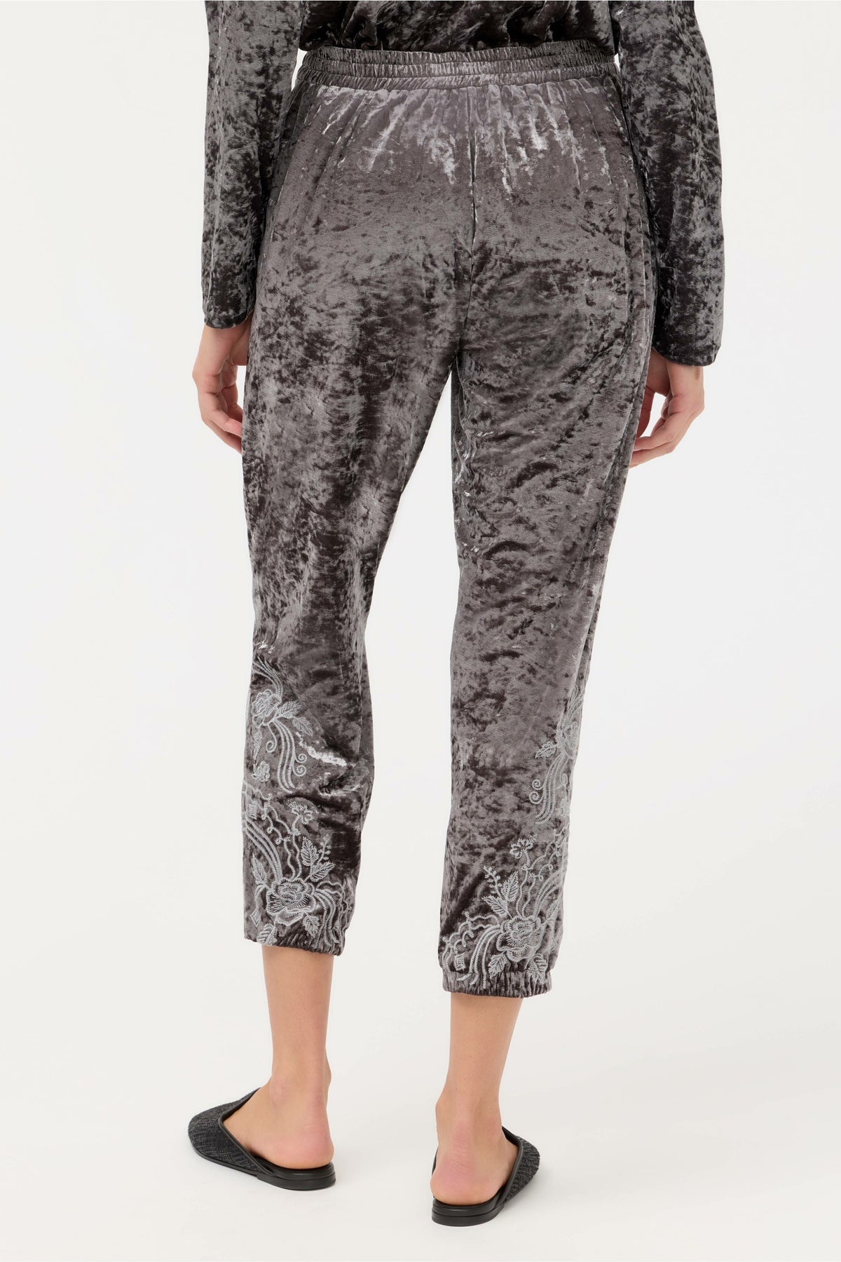 CARMEL CRUSHED VELVET JOGGER