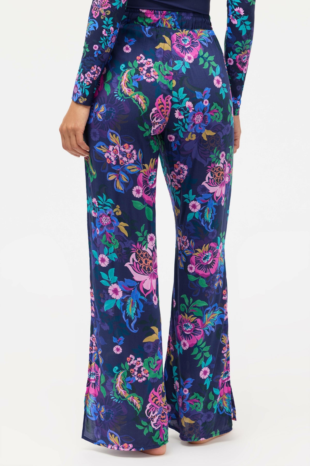NAVY MELIA SPLIT PANT