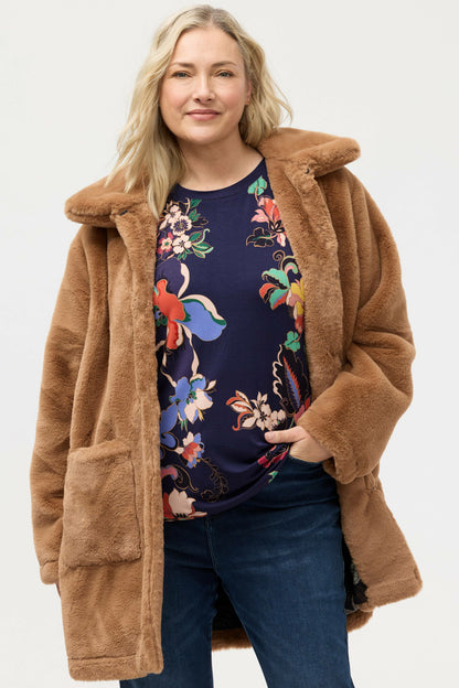 THE JANIE FAVORITE PUFF SLEEVE MOCK NECK