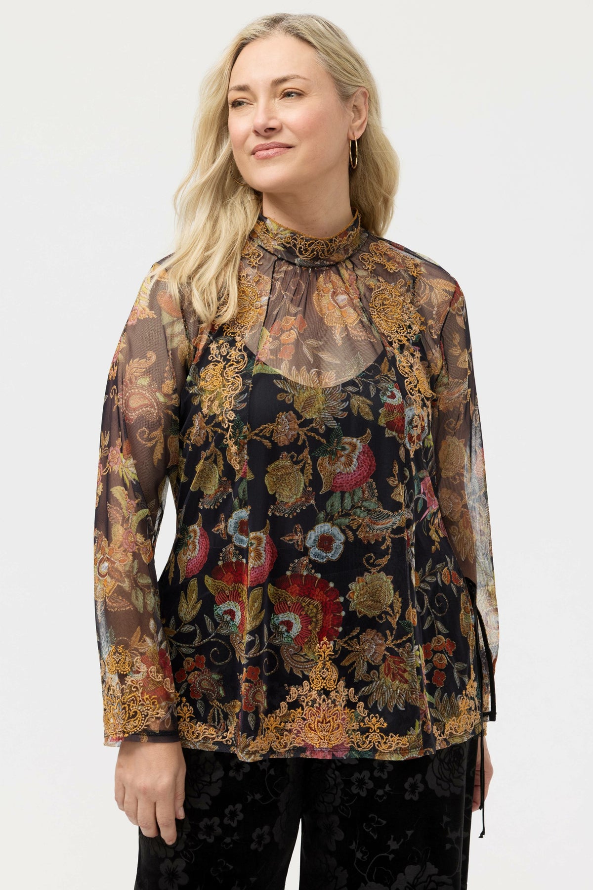 FRANCISCA MESH BLOUSE