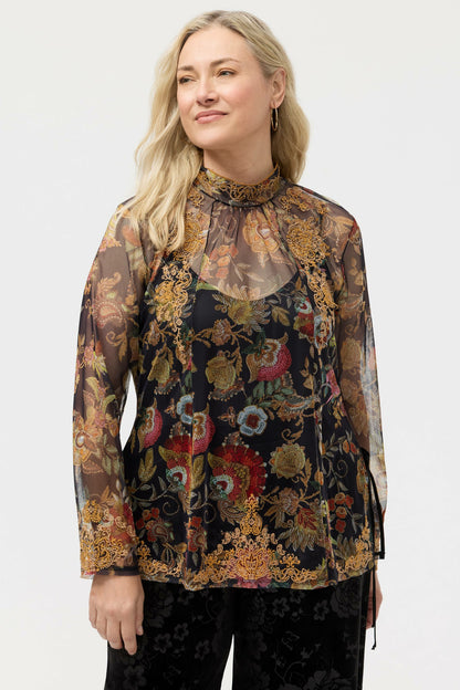 FRANCISCA MESH BLOUSE