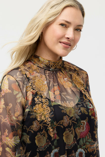 FRANCISCA MESH BLOUSE