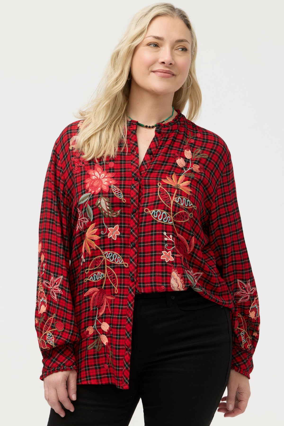 PENELLOPE RUFFLE COLLAR BLOUSE