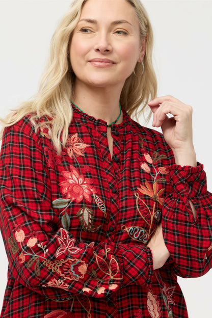 PENELLOPE RUFFLE COLLAR BLOUSE