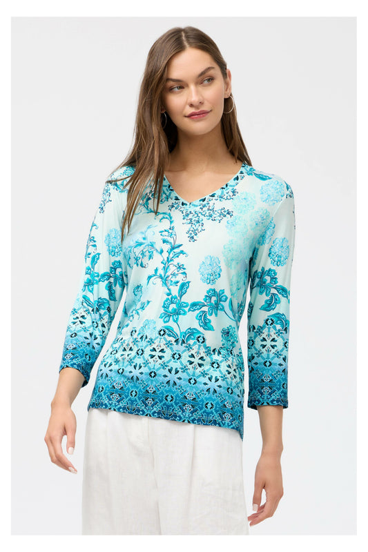 THE JANIE FAVORITE 3/4 SLEEVE V-NECK TEE