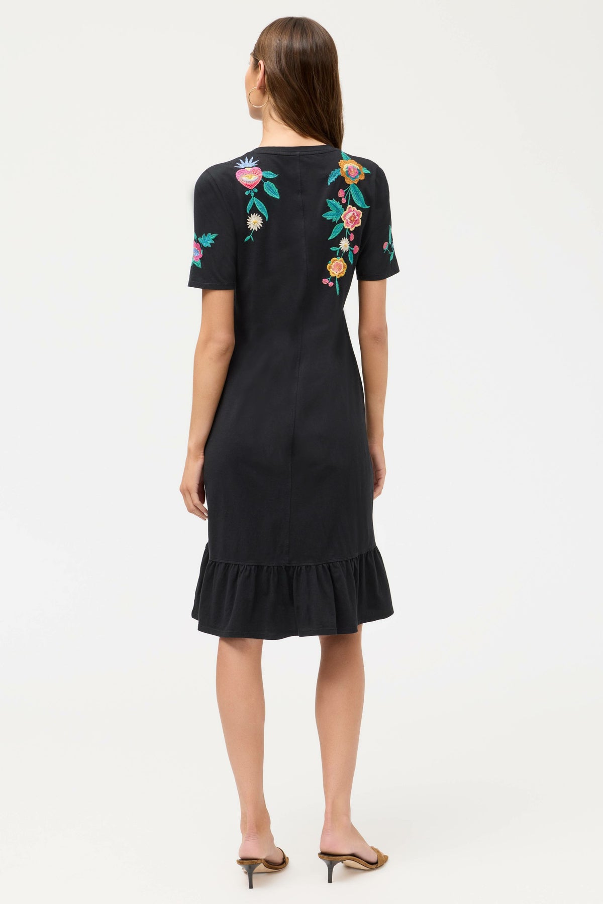 RUFFLE HEM KNIT DRESS
